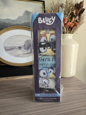 Bluey Sock Set - 7 Pair Size 6-12 Gift Set